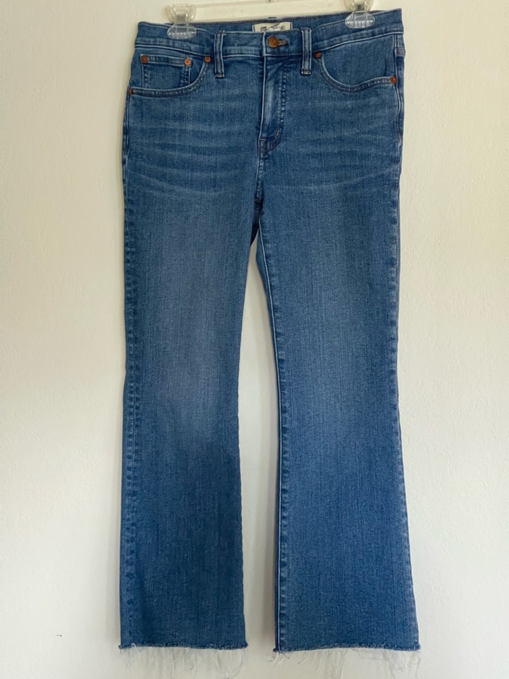 Madewell Mid-Rise Kick Out Crop Blue Jeans Size 28